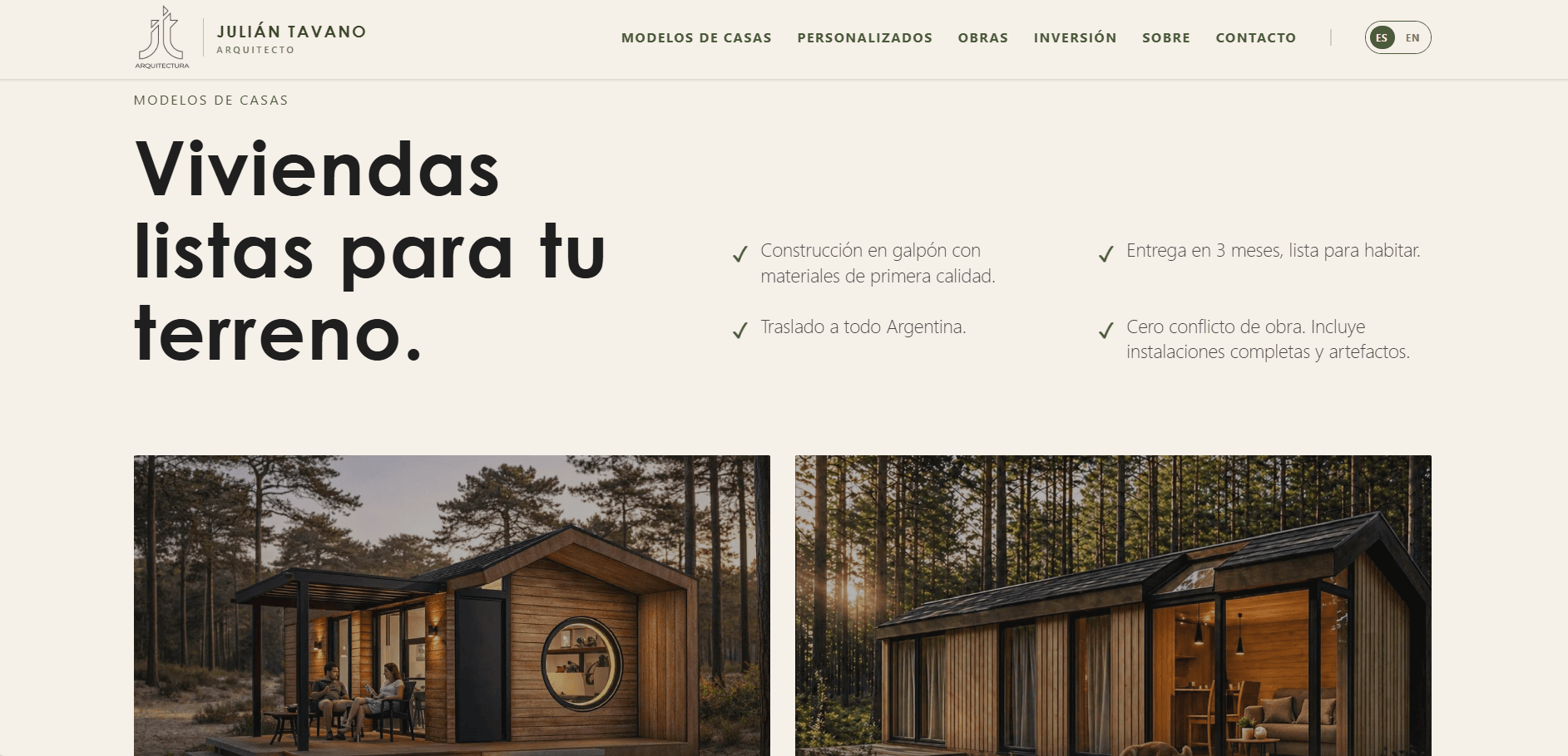 Catálogo de modelos de casas prefabricadas.