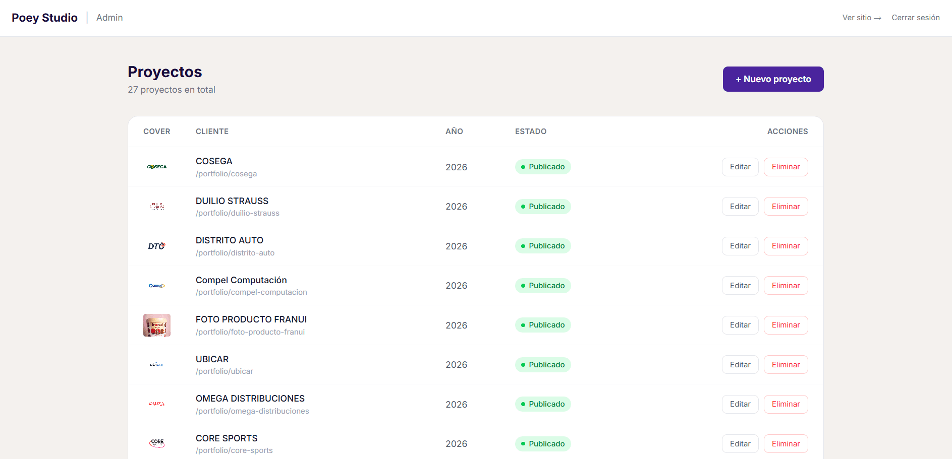 Poey Studio — Agencia
