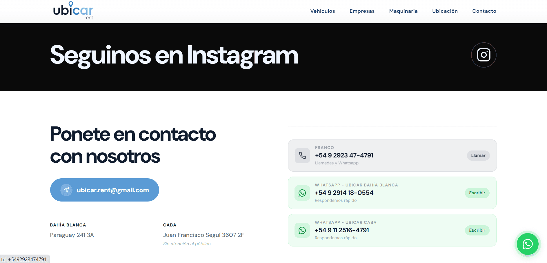 Ubicar Rent — Automotor, Bahía Blanca