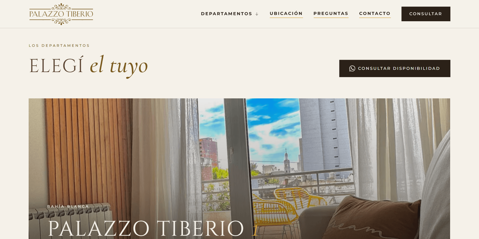 «Elegí el tuyo»: los departamentos en tarjetas que se apilan al bajar.